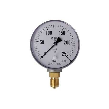 Manometr gazowy, radialny 0-250 mbar, Ø 100 mm